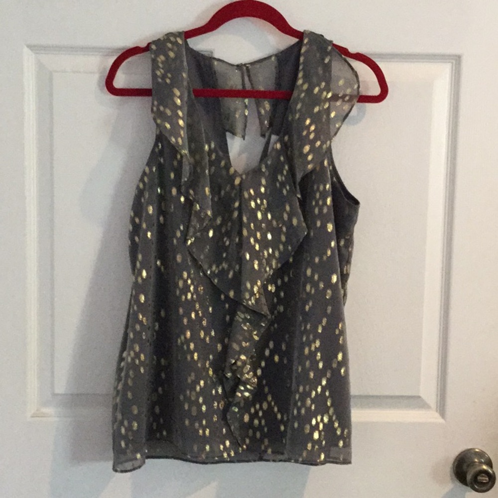 BCBGeneration Dressy Ruffled Tank Large NWOT